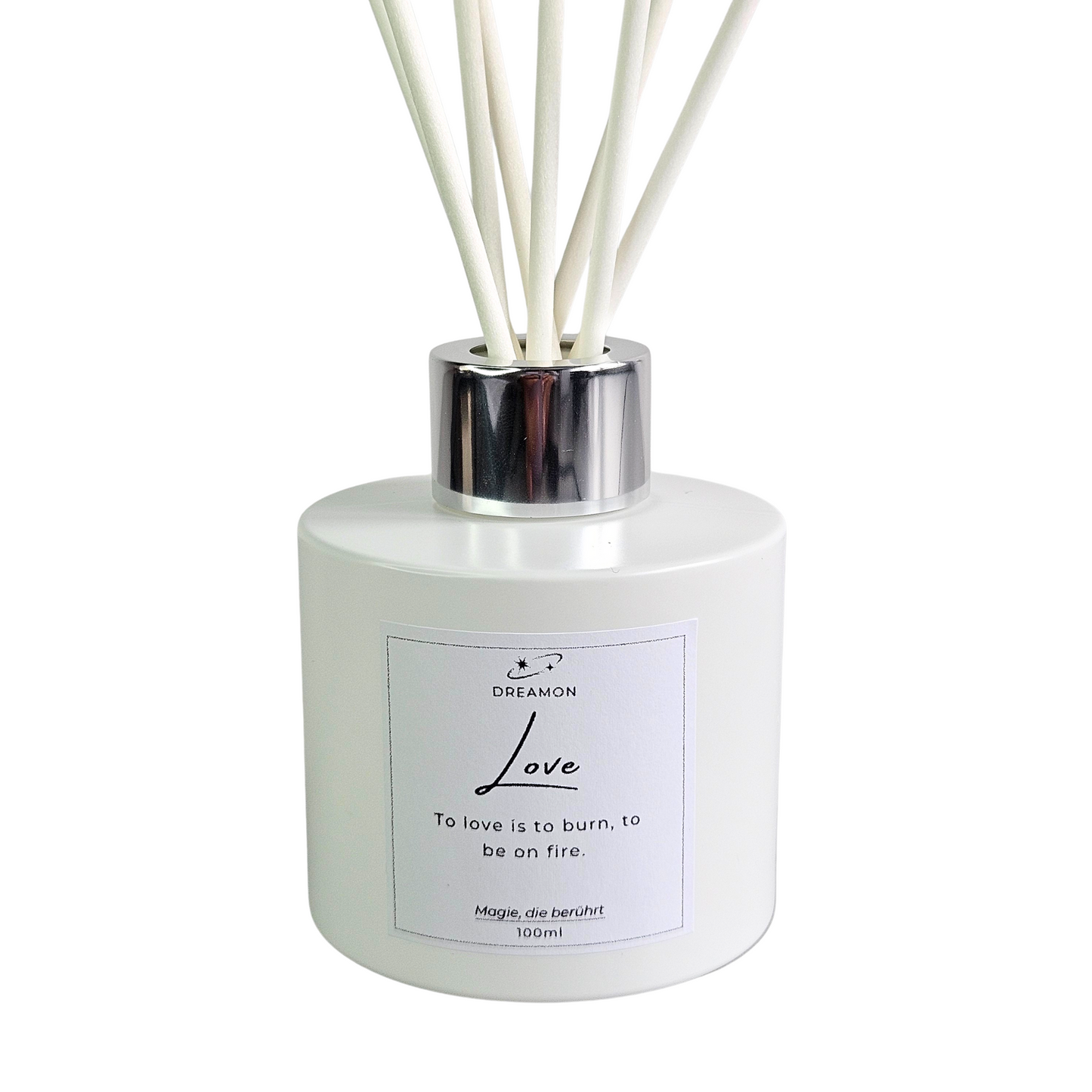 Raumduft „Love“ – Nahaufnahme vom Zitat