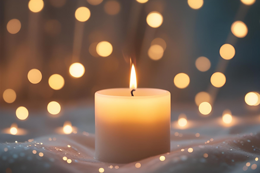 Flackernde Kerze in warmem Licht – Symbol für Atmosphäre, Ruhe und besondere Momente.