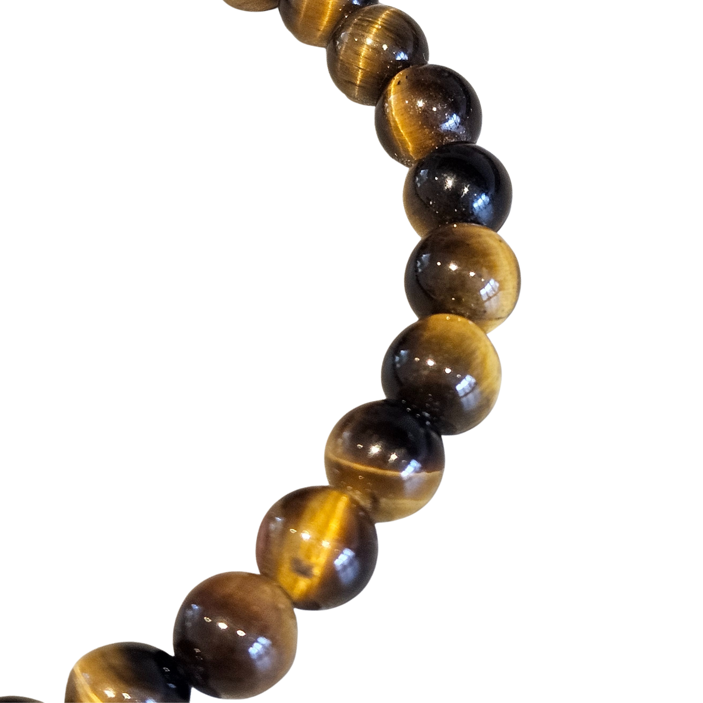 Nahaufnahme Tigerauge Perlen – Armband für Selbstvertrauen & Fokus