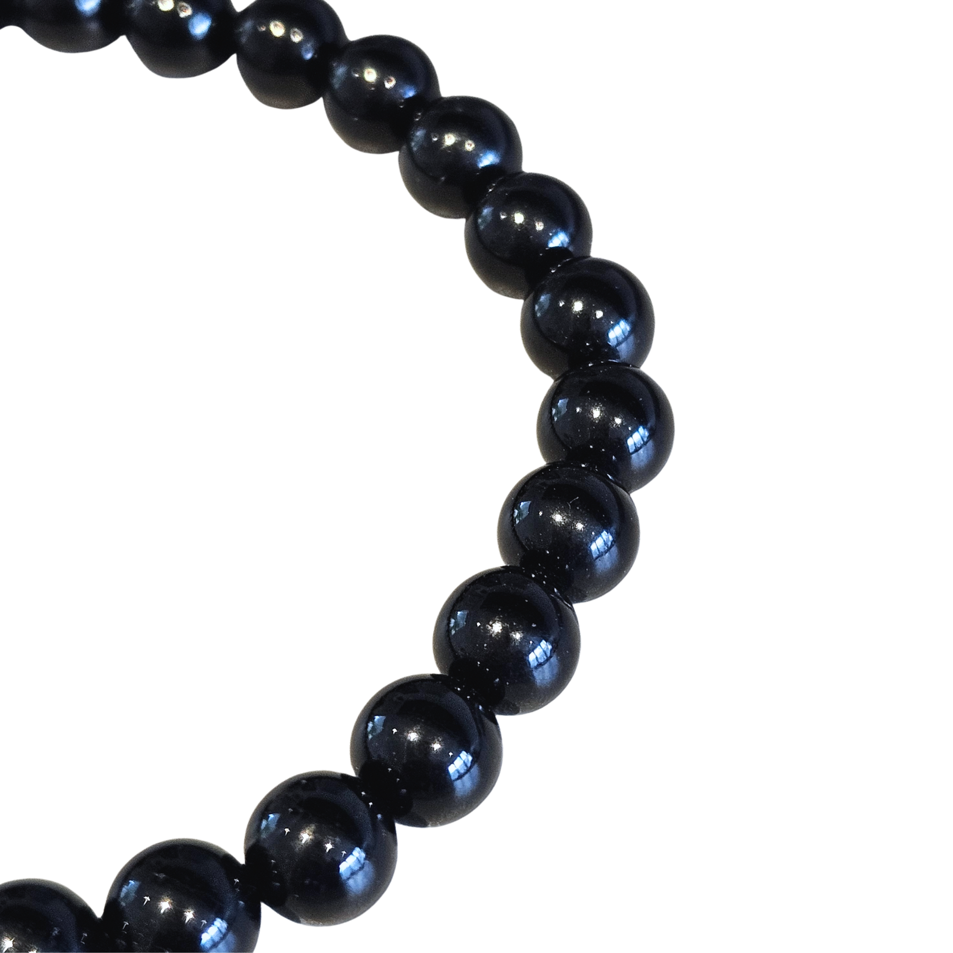 Nahaufnahme Turmalin Perlen – Armband für Erdung & energetischen Schutz