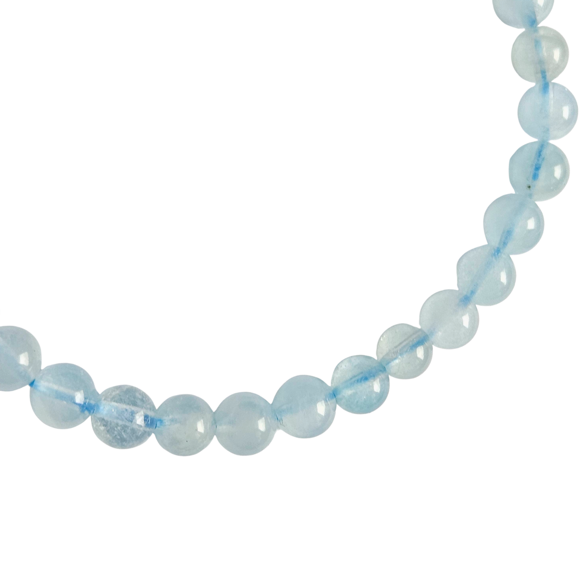 Nahaufnahme Armband Aquamarin