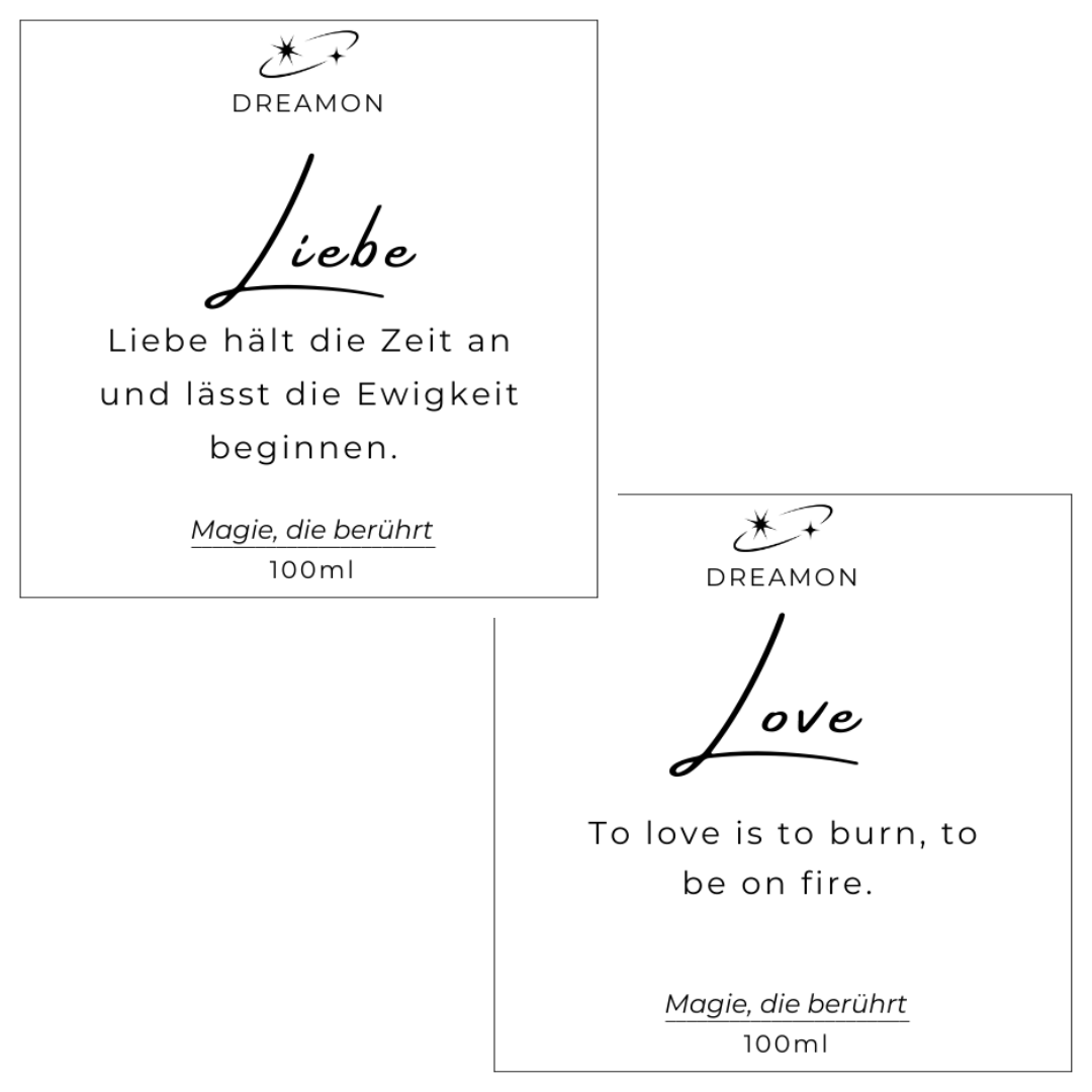 Raumduft „Love“ – Variante wählbar mit deutschem oder englischem Etikett
