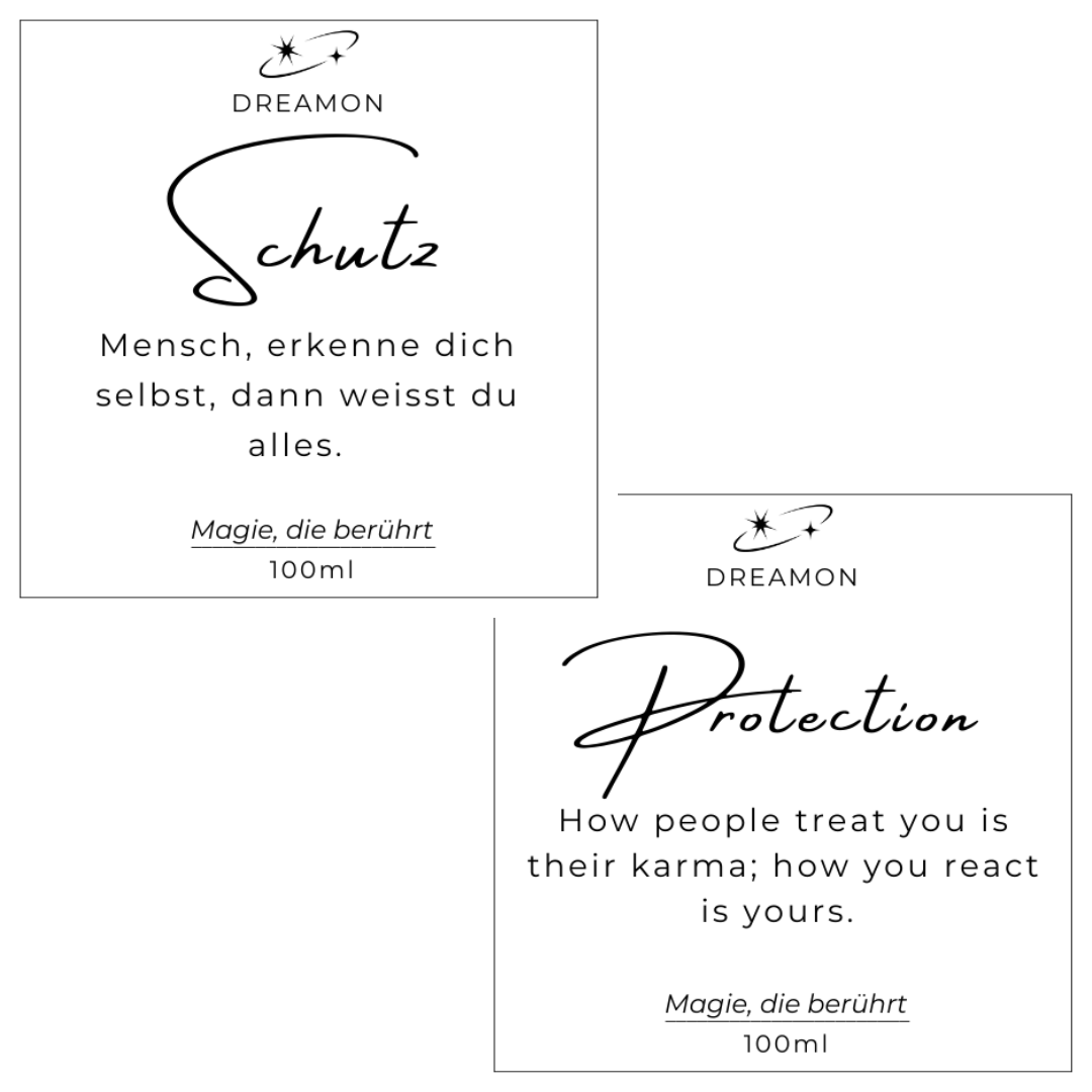 Raumdiffuser "Schutz / Protection" wählbar mit deutschem oder englischem Zitat