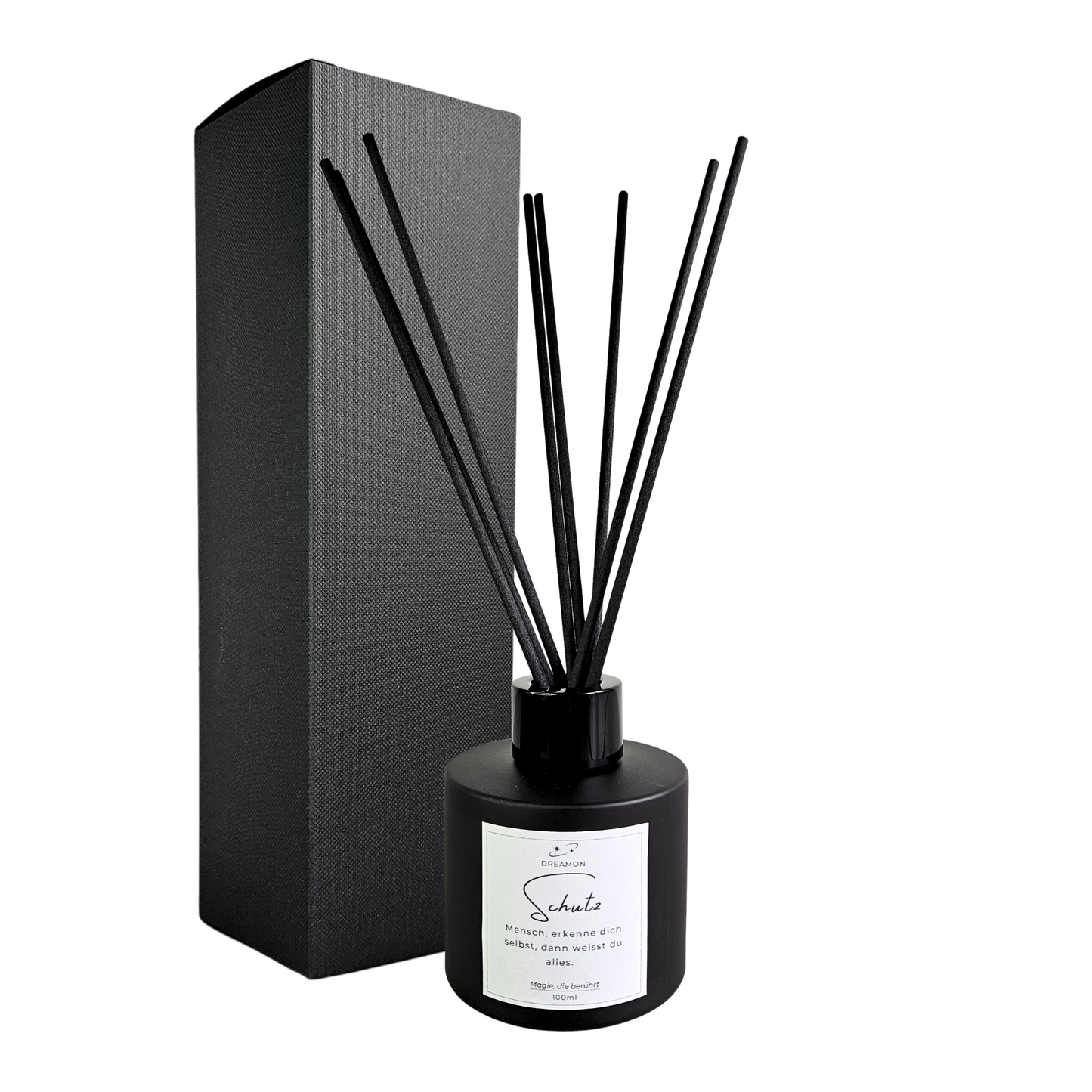 Raumduft „Schutz “ – energetischer Diffuser gegen negative Energien  – Flasche mit Umverpackung im natürlichen Design