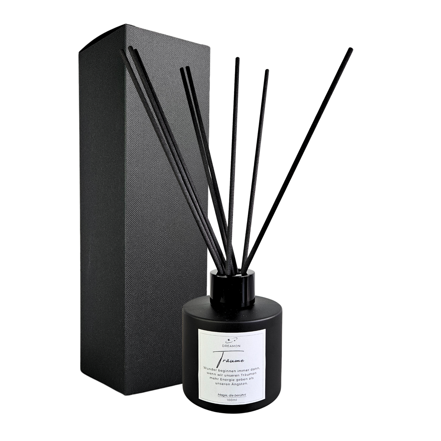 Raumduft „Träume“ – für Entspannung und nächtliche Einkehr – Flasche mit passender Geschenkbox