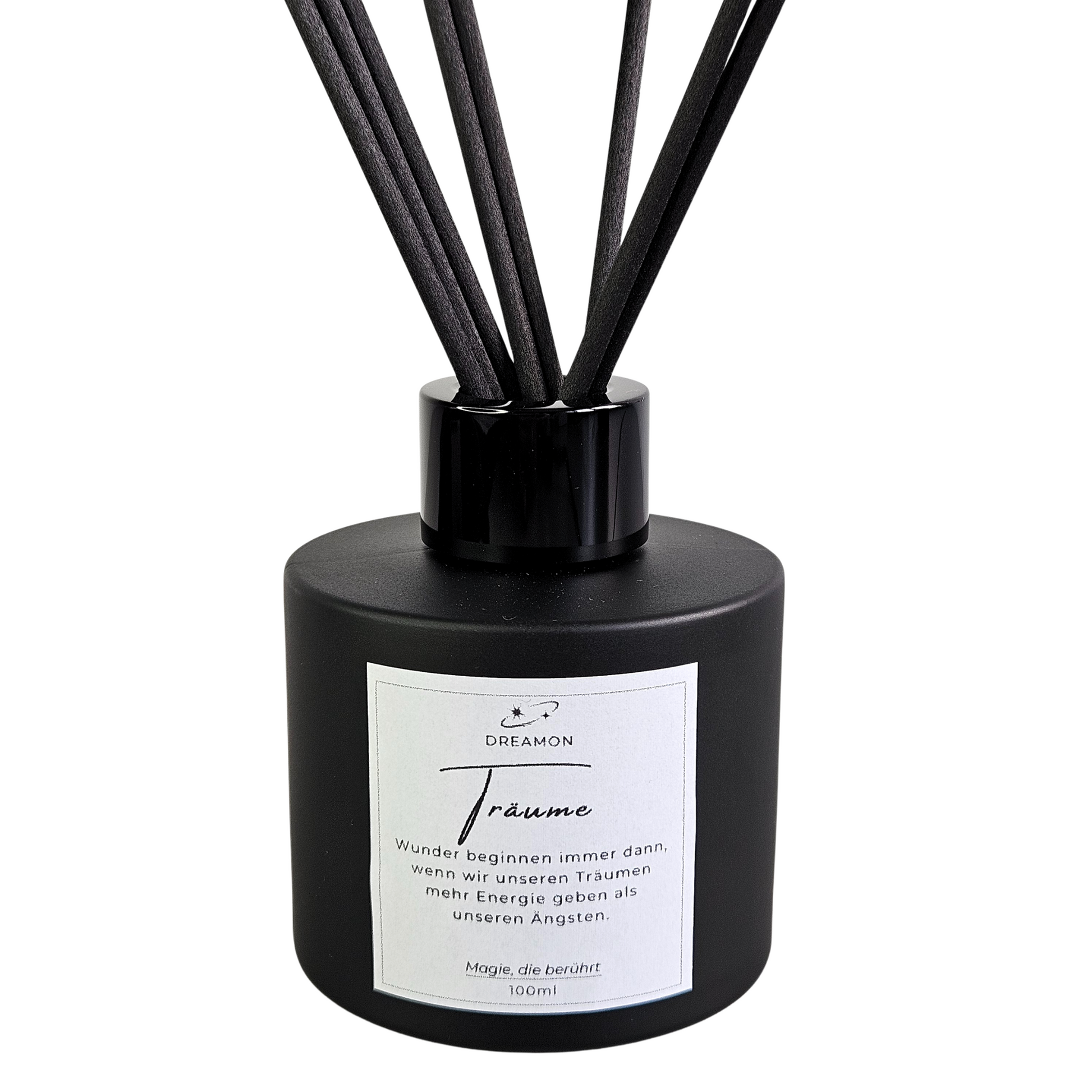 Diffuser Träume schwarz mit dem deutschen Zitat.