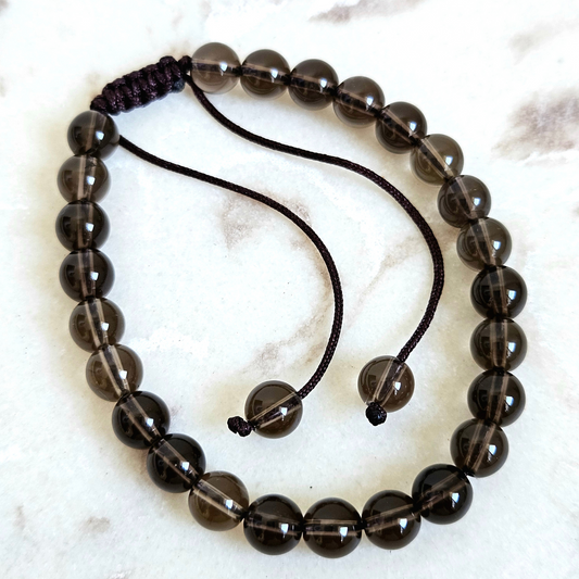 Edelsteinarmband Rauchquarz – für Erdung, Klarheit & Stressabbau mit 6 mm Perlen