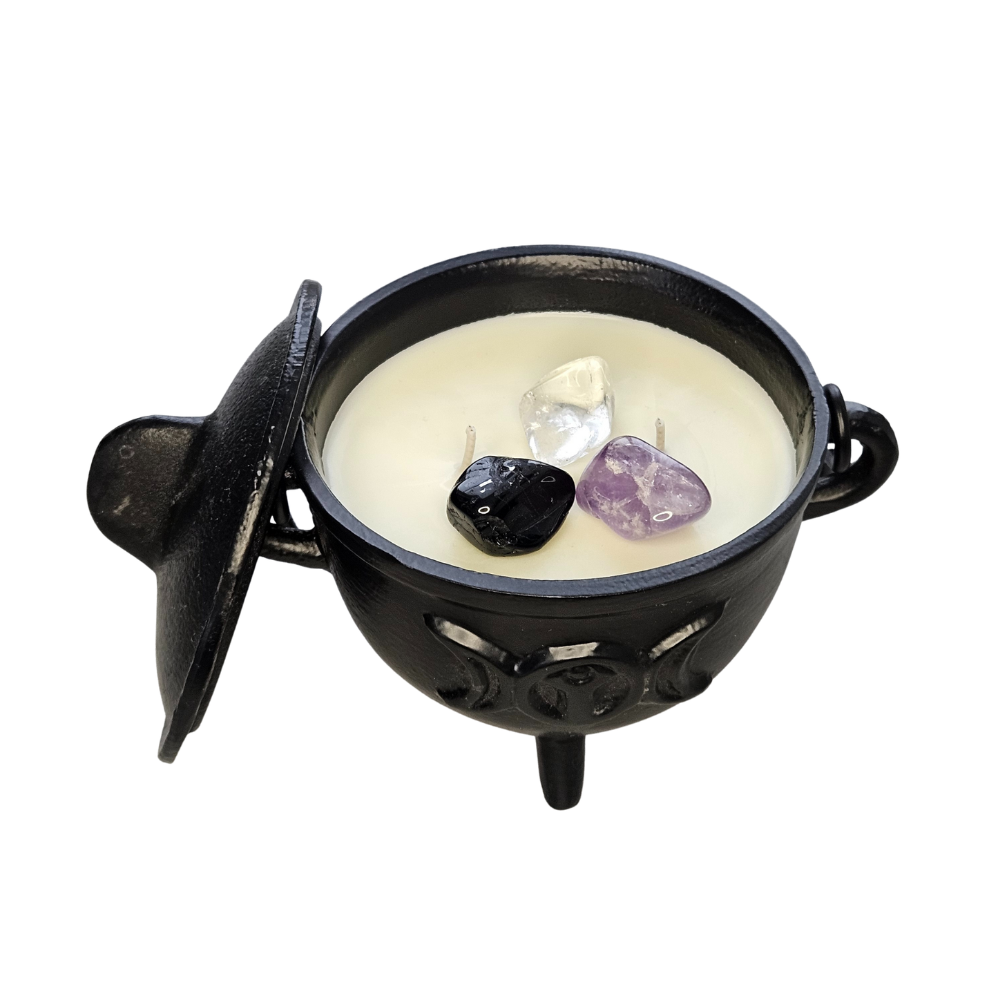 Cauldron Candle Transformation & Stärke – Mandarine Sandelholz. Von oben