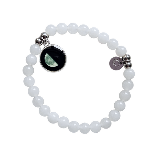 Moonglow Armband mit Mondstein-Anhänger – personalisierter Schmuck mit deiner Mondphase