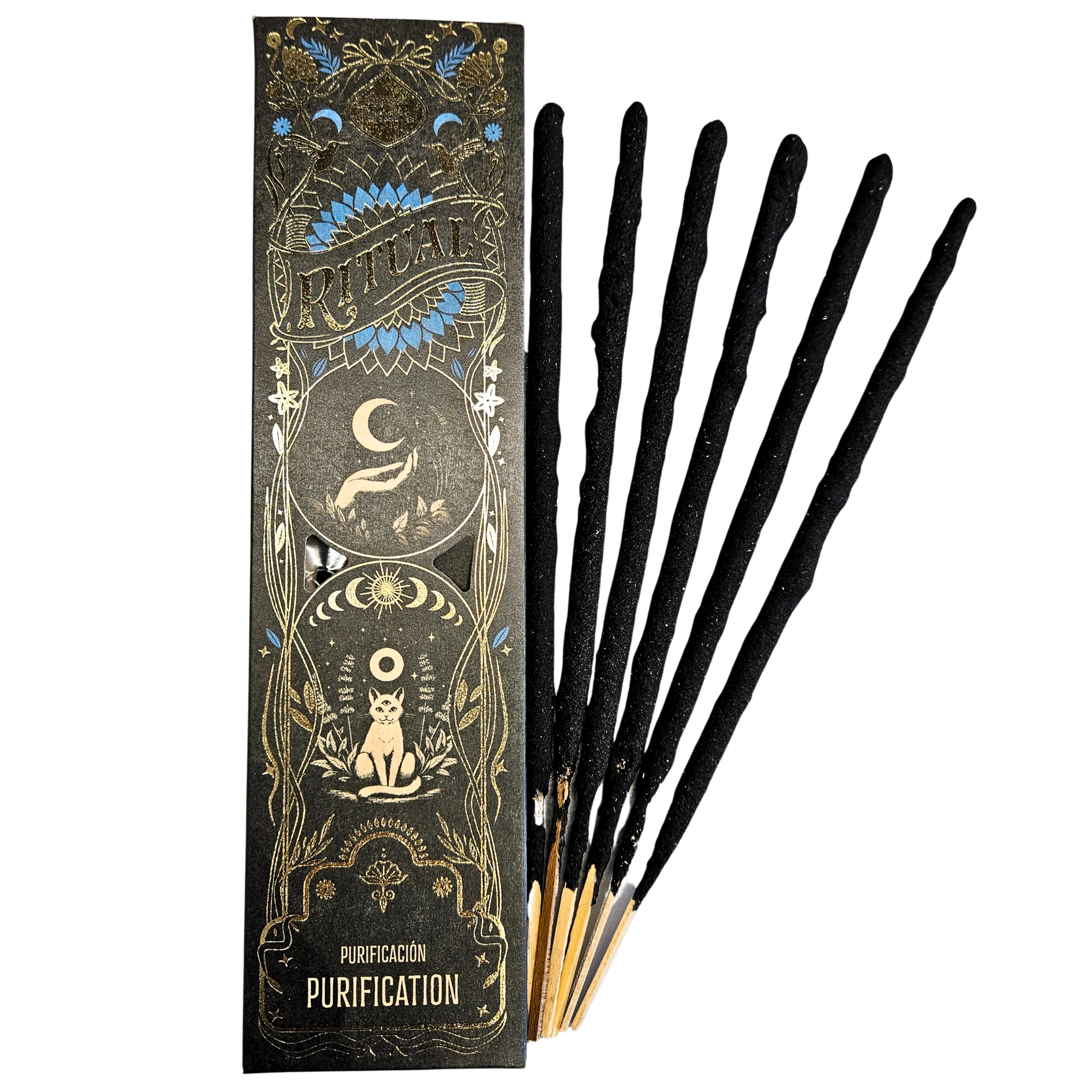 Packung der Sagrada Madre Ritualräucherstäbchen Purification – Mystical Gardens mit sechs langen Räucherstäbchen.