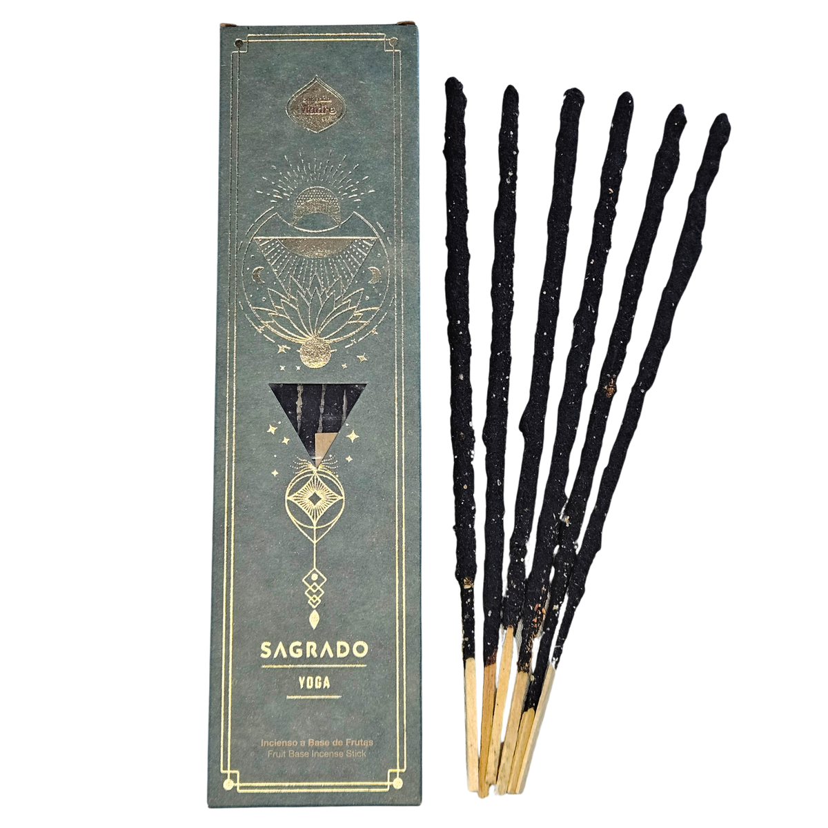 Yoga Räucherstäbchen Sacred Line von Sagrada Madre in natürlicher Verpackung für Meditation und achtsame Rituale