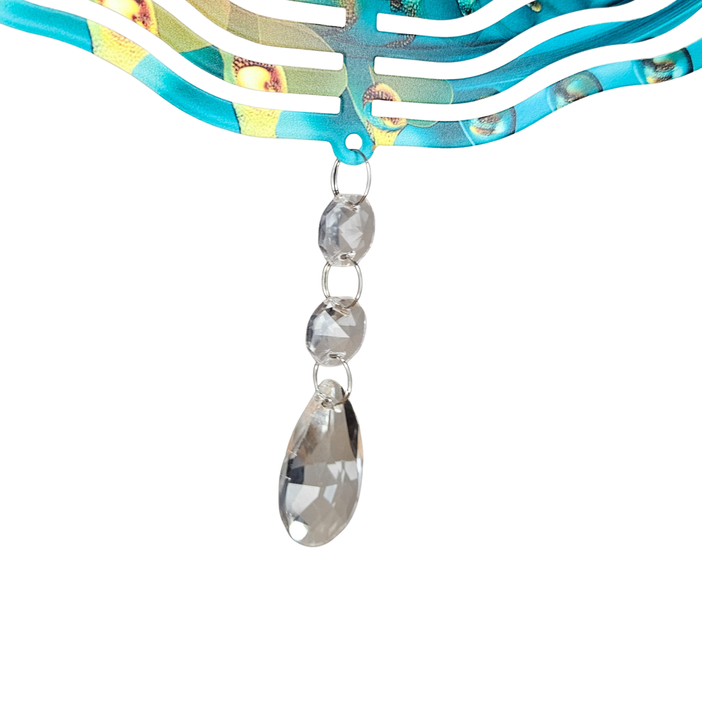 Kristalltropfen Windspinner – Lichtbrechung im Detail