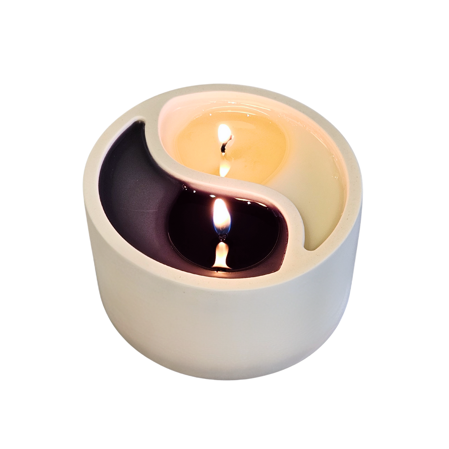   YinYang Duftkerze im Gipsgefäß – hochwertige Handarbeit und spirituelles Design von DreamOn Gifts
